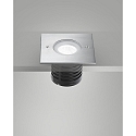 Fabas Luce Projecteur encastr� WAKO 2 / 116X116MM carr�, passable, commutable IP67, acier inoxydable 