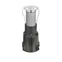 Fabas Luce floor recessed luminaire ABILENE 2 / � 70MM 2-fold, round, passable, switchable IP67, chrome matt, stainless steel 