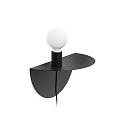 Faro Luminaire mural NIT E27 IP20, noir mat