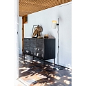 Lampadaire GUADALUPE E27 IP20, beige, noir mat 