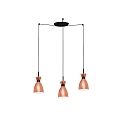 Luminaire à suspension RETRO 3 flammes E14 IP20, cuivre, mat 