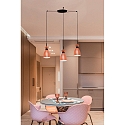Faro Luminaire à suspension RETRO 3 flammes E14 IP20, cuivre, mat 