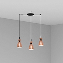 Faro Luminaire à suspension RETRO 3 flammes E14 IP20, cuivre, mat 