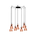 Luminaire à suspension RETRO 7 flammes E14 IP20, cuivre, mat 
