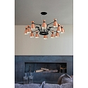 Faro Luminaire à suspension RETRO 12 flammes E14 IP20, cuivre, mat 