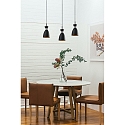 Luminaire à suspension RETRO 3 flammes E14 IP20, cuivre, noir mat 