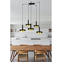 Faro pendant luminaire WHIZZ 5 flames E27 IP20, gold, black 