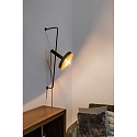 Faro wall luminaire WHIZZ E27 IP20, gold, black matt 