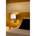 Faro Luminaire mural FRAME E27 IP20, nickel mat, blanche 