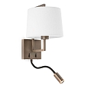 Luminaire mural FRAME E27 IP20, blanche, or antique 