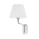 Luminaire mural ETERNA E27 IP20, chrome, blanche 