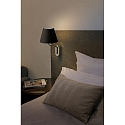 Faro Luminaire mural ETERNA E27 IP20, chrome, noir 