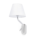 Luminaire mural ETERNA E27 IP20, chrome, blanche 
