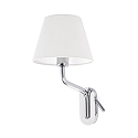 Luminaire mural ETERNA E27 IP20, chrome, blanche 
