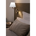 Luminaire mural ETERNA E27 IP20, chrome, blanche 