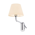 Luminaire mural ETERNA E27 IP20, beige, chrome 