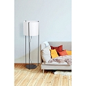 Lampadaire DRUM E27 IP20, beige, noir mat 