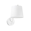 Luminaire mural BERNI E27 IP20, blanc mat 