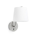 Luminaire mural BERNI E27 IP20, nickel satiné 