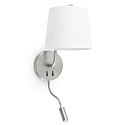 Luminaire mural BERNI E27 IP20, nickel satiné 