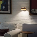 Faro Luminaire mural LOOP LED IP20, noir mat, bois de frêne 