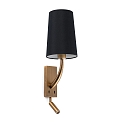 Luminaire mural REM E27 IP20, noir, or antique 