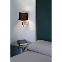Luminaire mural ROOM E27 IP20, nickel satiné, noir 