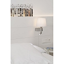 Faro Luminaire mural ROOM E27 IP20, nickel satiné 