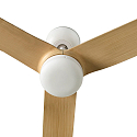 Faro Ventilateur plafonnier PUNT M avec télécommande IP20, blanc mat, érable