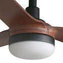 Faro Ventilateur plafonnier PUNT M avec télécommande IP20, noir mat, noisette