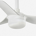 Faro Ceiling fan MINI PUNT S with remote control IP20, white matt dimmable