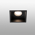 Plafonnier encastré HYDE SQ GU10 IP44, noir mat 