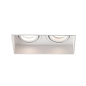 Plafonnier encastr� HYDE SQ � 2 flammes GU10 IP20, blanc mat 