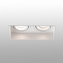 Faro Plafonnier encastr� HYDE SQ � 2 flammes GU10 IP20, blanc mat 