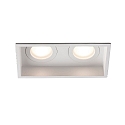 Plafonnier encastr� HYDE SQ � 2 flammes GU10 IP44, blanc mat 