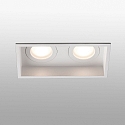 Faro Plafonnier encastr� HYDE SQ � 2 flammes GU10 IP44, blanc mat 