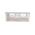 Plafonnier encastr� HYDE SQ � 2 flammes GU10 IP20, blanc mat 