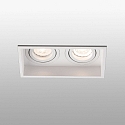 Faro Plafonnier encastr� HYDE SQ � 2 flammes GU10 IP20, blanc mat 
