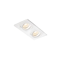 Plafonnier encastré RADON RCT à 2 flammes GU10 IP20, blanc mat 