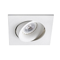 Plafonnier encastré ARGON angulaire, pivotant GU10 IP20, blanc mat 