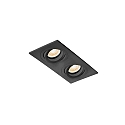 Plafonnier encastré RADON RCT à 2 flammes GU10 IP20, noir mat 