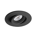 Plafonnier encastré RADON R GU10 IP20, noir mat 
