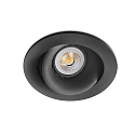 Plafonnier encastré ARGON rond, pivotant GU10 IP20, noir mat 