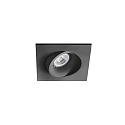 Plafonnier encastré ARGON angulaire, pivotant GU10 IP20, noir mat 