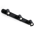 Luminaire mural ORLEANS 3 flammes GU10 IP20, noir mat 
