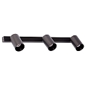 Applique et plafonnier STAN 3 flammes GU10 IP20, noir mat 