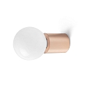 Luminaire mural TEN E27 IP20, scintillant, cuivre 