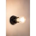 Luminaire mural KERA E27 IP20, noir brillant 