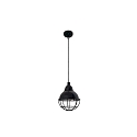 Luminaire à suspension CLAIRE E27 IP20, noir brillant 