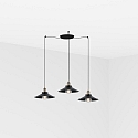 Luminaire à suspension MARLIN 3 flammes E27 IP20, or antique 